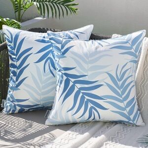 Miulee pack of 2 Light blue Throw Pillows covers 18x18 inches.